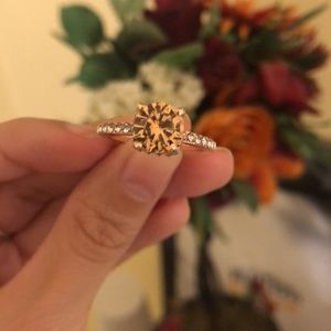 .925 sterling silver | Sparkle peach ring ✨